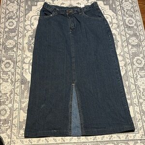 Classic Blues Dark Blue Denim Skirt No Split
